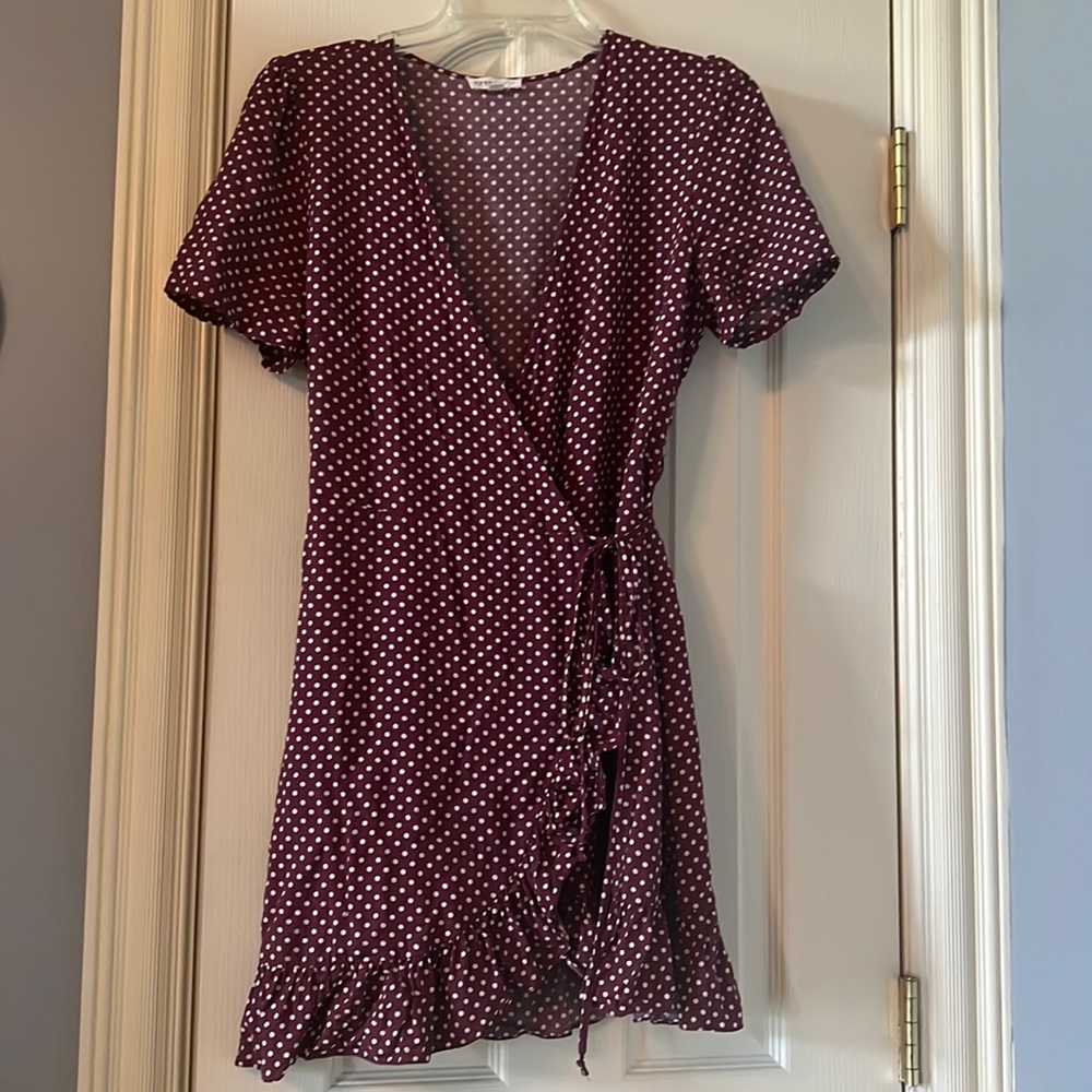 Cotton Candy LA Polka Dot Wrap Dress